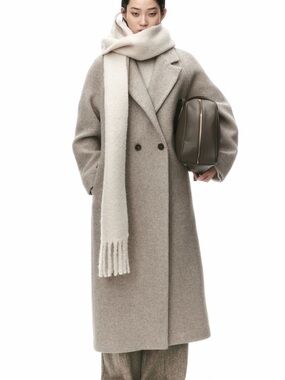 H&M premium selection wool blend coat, size S